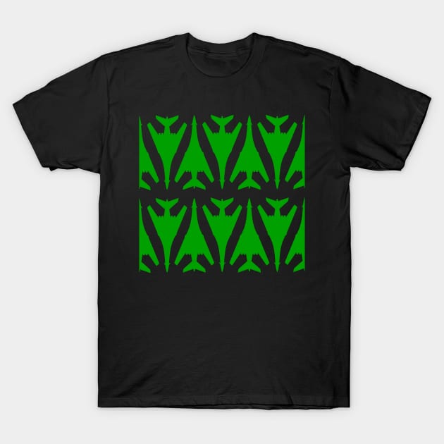 Rockwell B-1 Lancer - Green & Black Pattern Design T-Shirt by PlaneJaneDesign